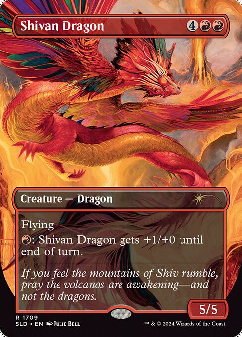 Shivan Dragon — art by Julie Bell