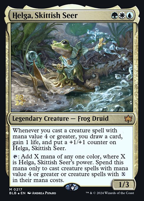 Helga, Skittish Seer — art by Andrea Piparo