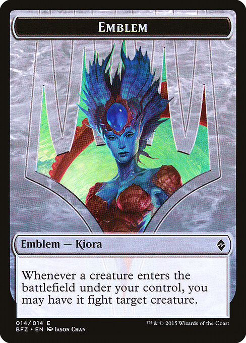 Kiora, Master of the Depths Emblem — art by Jason Chan
