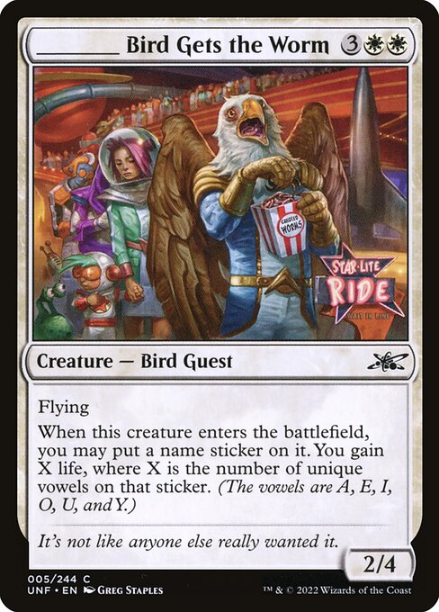_____ Bird Gets the Worm — art by Greg Staples