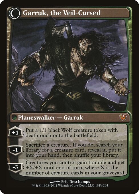 Garruk Relentless // Garruk, the Veil-Cursed — art by Eric Deschamps