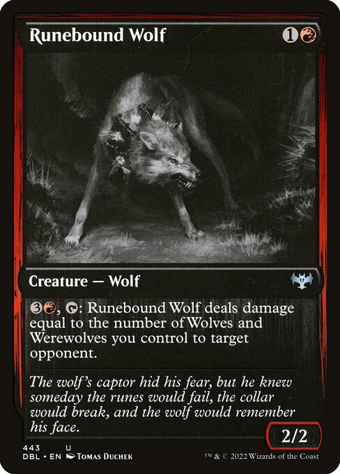 Runebound Wolf — art by Tomas Duchek