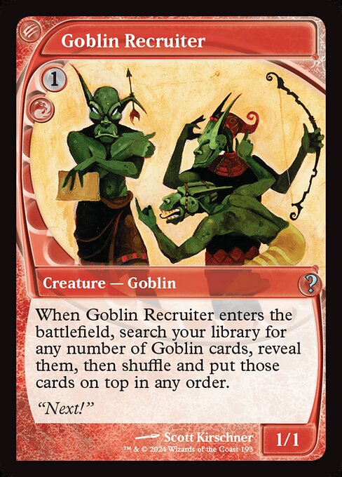 Goblin Recruiter — art by Scott Kirschner