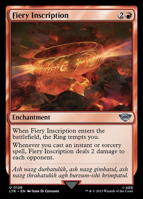 Fiery Inscription — art by John Di Giovanni
