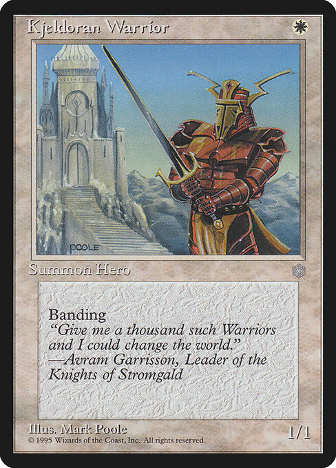 Kjeldoran Warrior — art by Mark Poole