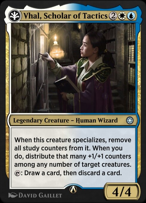 Vhal, Scholar of Tactics — art by David Gaillet