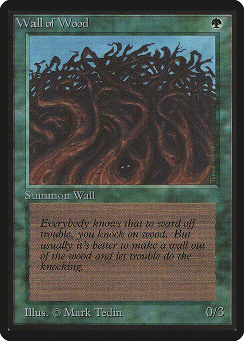 Wall of Wood — art by Mark Tedin