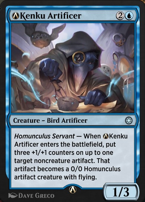 A-Kenku Artificer — art by Dave Greco
