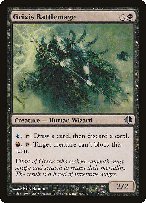 Grixis Battlemage — art by Nils Hamm
