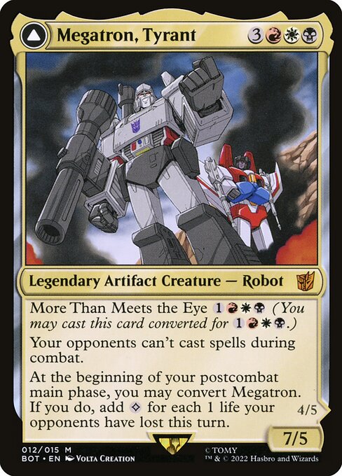 Megatron, Tyrant // Megatron, Destructive Force — art by Volta Creation