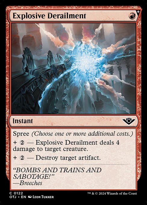 Explosive Derailment — art by Leon Tukker