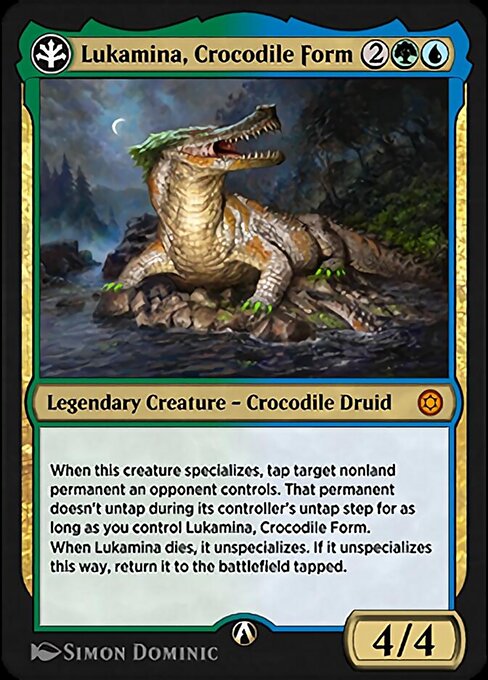 Lukamina, Crocodile Form — art by Simon Dominic