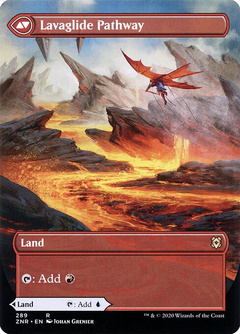 Riverglide Pathway // Lavaglide Pathway — art by Johan Grenier