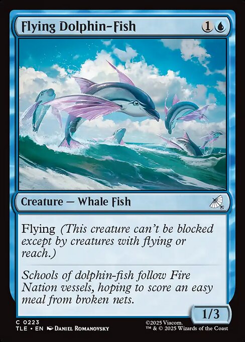 Flying Dolphin-Fish — art by Daniel Romanovsky