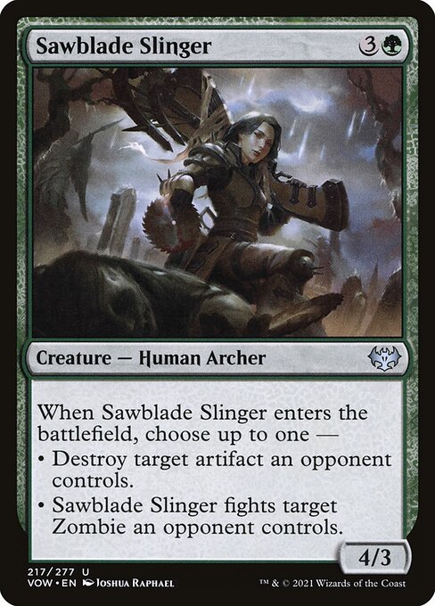 Sawblade Slinger — art by Joshua Raphael