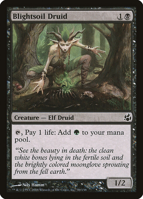 Blightsoil Druid — art by Nils Hamm