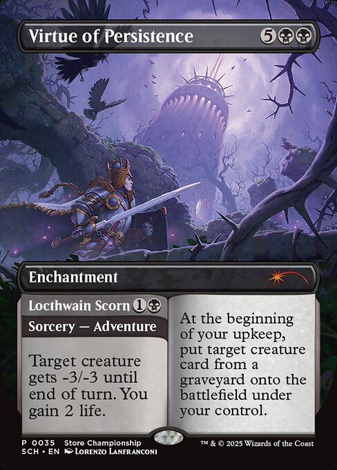 Virtue of Persistence // Locthwain Scorn — art by Lorenzo Lanfranconi