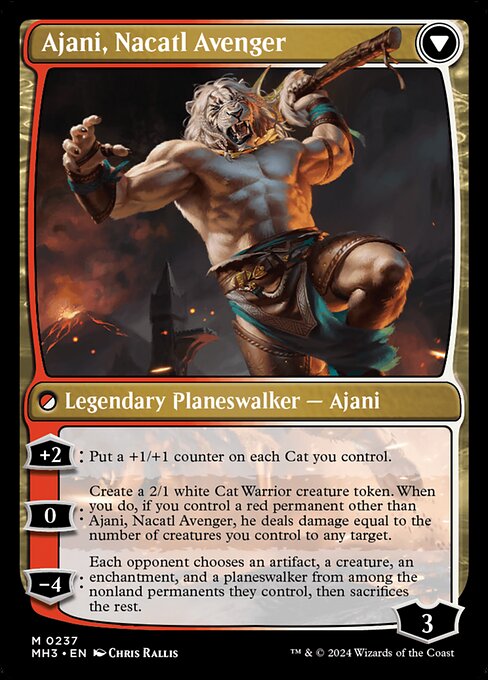 Ajani, Nacatl Pariah // Ajani, Nacatl Avenger — art by Chris Rallis