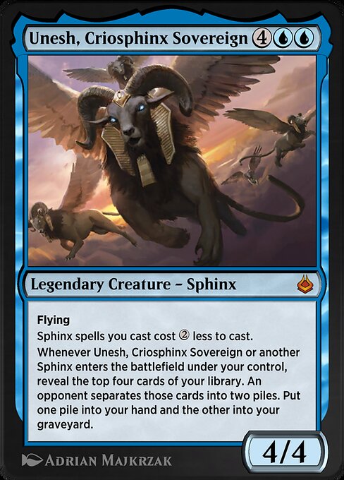 Unesh, Criosphinx Sovereign — art by Adrian Majkrzak