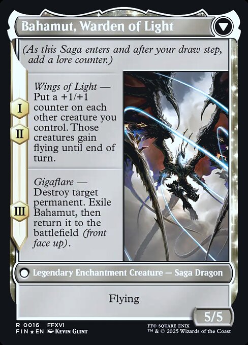 Dion, Bahamut's Dominant // Bahamut, Warden of Light — art by Kevin Glint