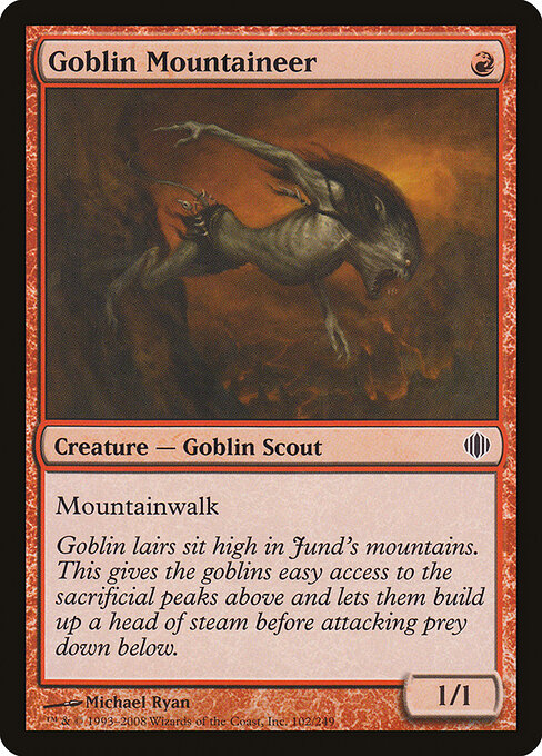 Goblin Mountaineer — art by Michael Ryan