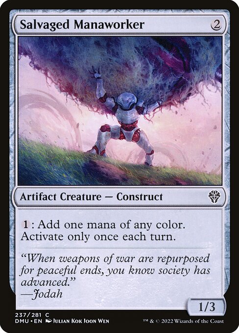 Salvaged Manaworker — art by Julian Kok Joon Wen