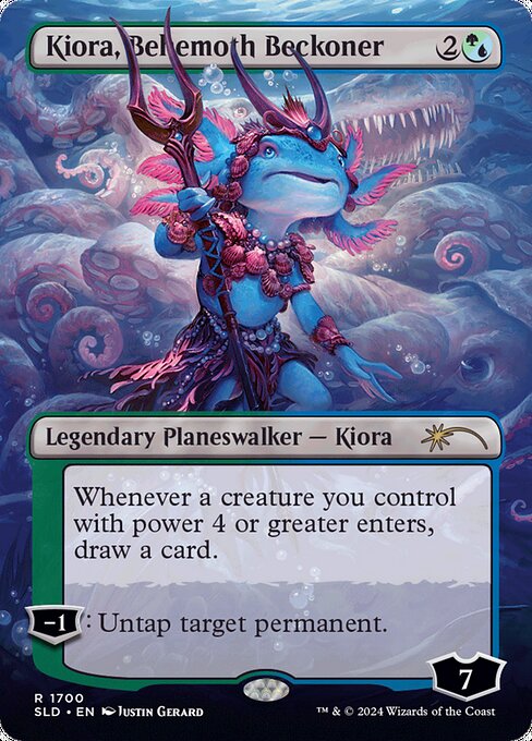 Kiora, Behemoth Beckoner — art by Justin Gerard