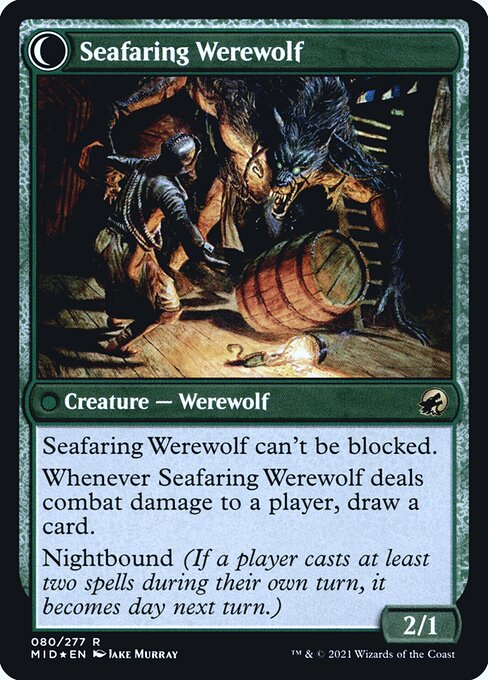 Suspicious Stowaway // Seafaring Werewolf — art by Jake Murray