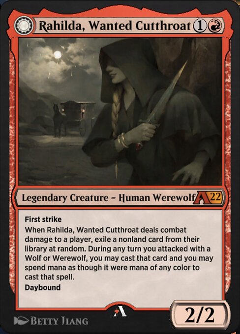 Rahilda, Wanted Cutthroat // Rahilda, Feral Outlaw — art by Betty Jiang