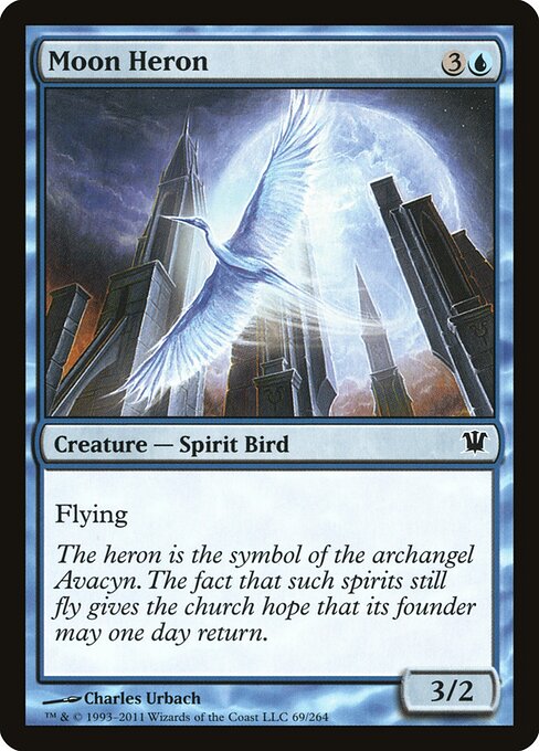 Moon Heron — art by Charles Urbach