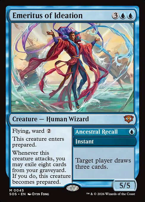 Emeritus of Ideation // Ancestral Recall — art by Evyn Fong