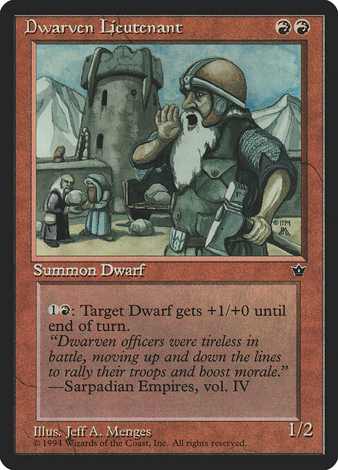 Dwarven Lieutenant — art by Jeff A. Menges