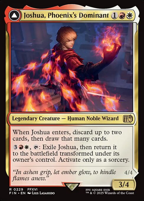 Joshua, Phoenix's Dominant // Phoenix, Warden of Fire — art by Lius Lasahido