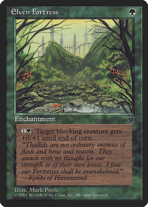 Elven Fortress — art by Mark Poole