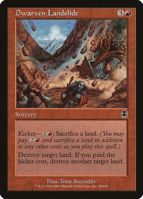 Dwarven Landslide — art by Tony Szczudlo
