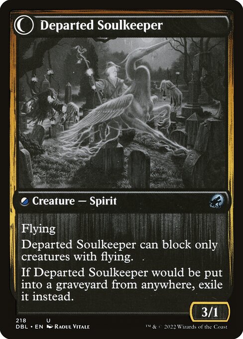 Devoted Grafkeeper // Departed Soulkeeper — art by Raoul Vitale