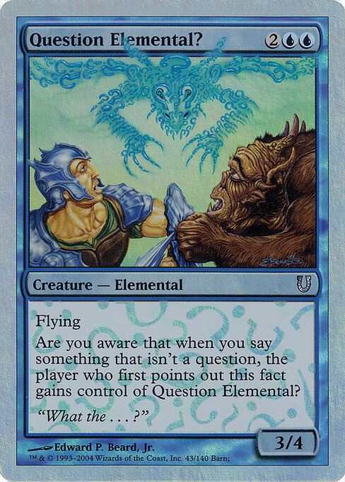 Question Elemental? — art by Edward P. Beard, Jr.