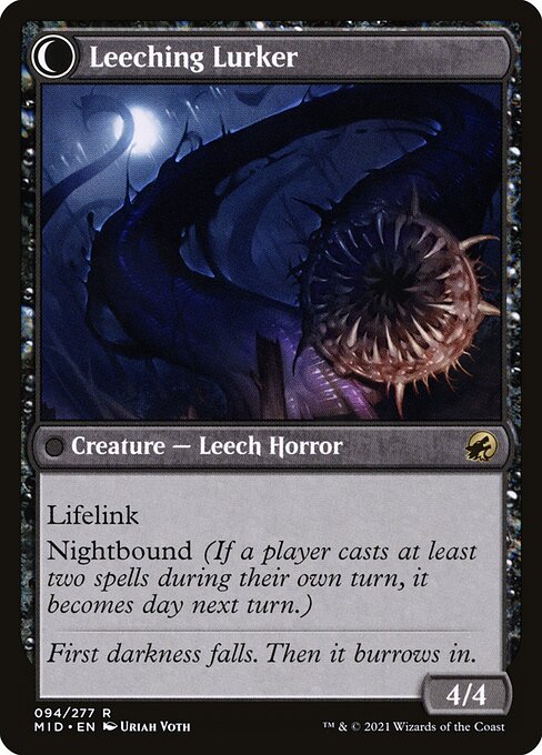 Curse of Leeches // Leeching Lurker — art by Uriah Voth