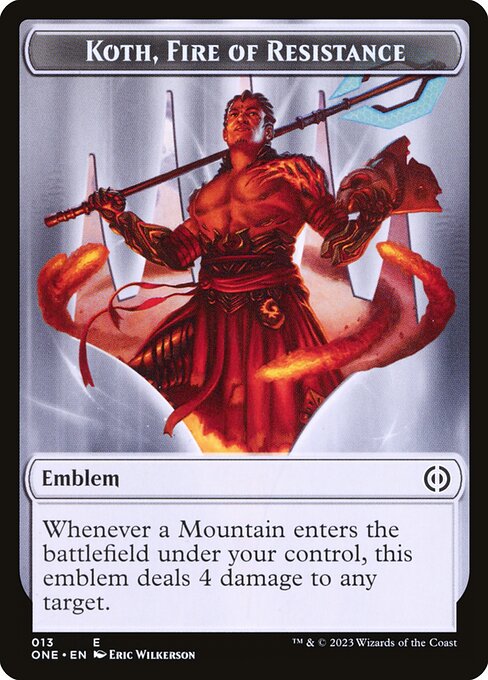 Koth, Fire of Resistance Emblem — art by Eric Wilkerson