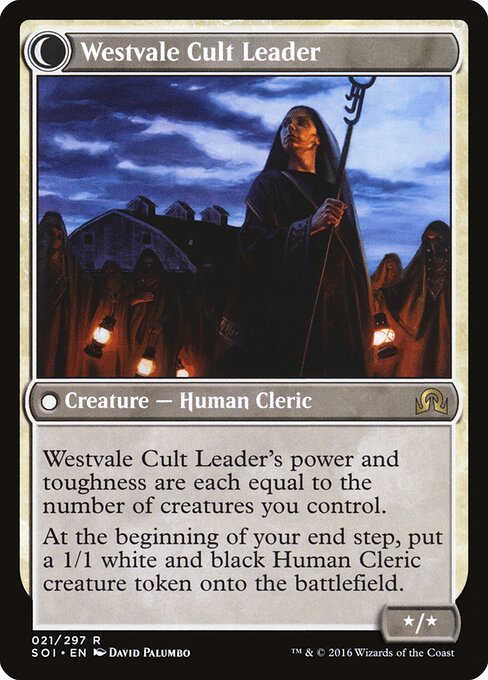Hanweir Militia Captain // Westvale Cult Leader — art by David Palumbo