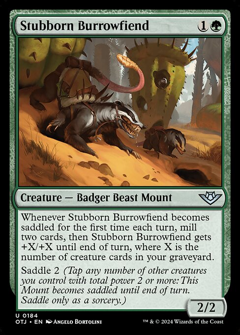 Stubborn Burrowfiend — art by Ângelo Bortolini