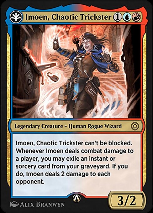 Imoen, Chaotic Trickster — art by Alix Branwyn
