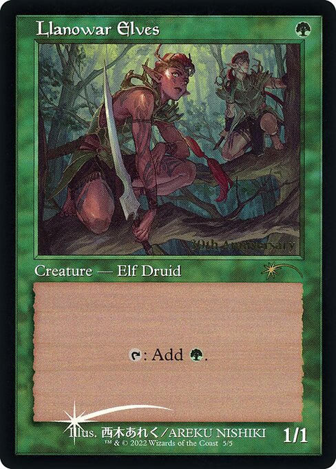 Llanowar Elves — art by Areku Nishiki