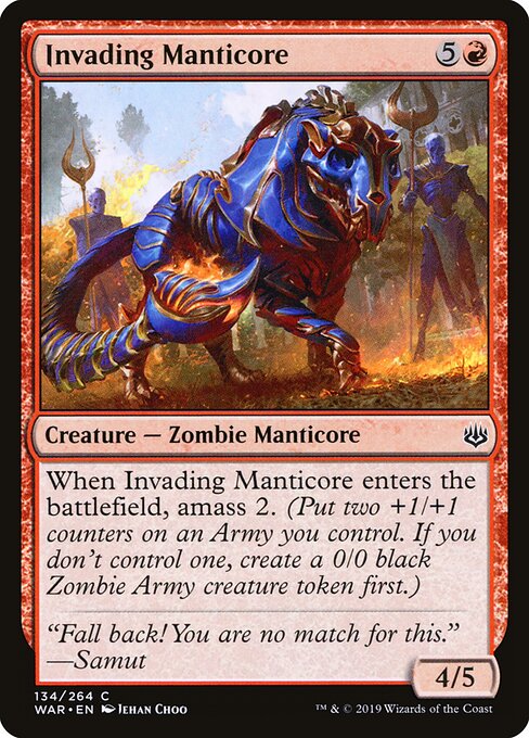 Invading Manticore — art by Jehan Choo