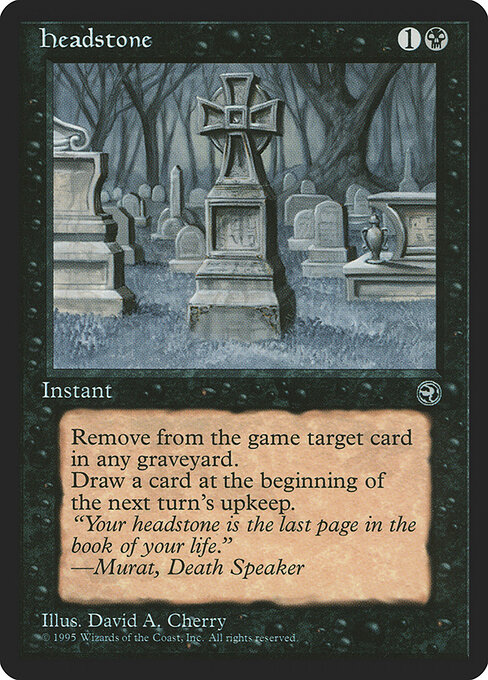 Headstone — art by David A. Cherry