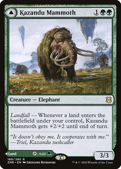 Kazandu Mammoth // Kazandu Valley — art by Grzegorz Rutkowski