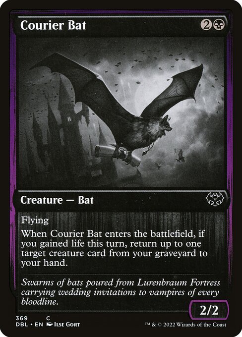 Courier Bat — art by Ilse Gort