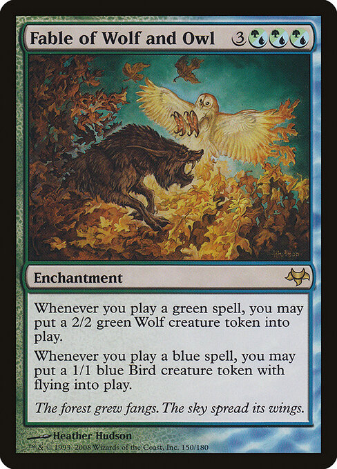 Fable of Wolf and Owl — art by Heather Hudson