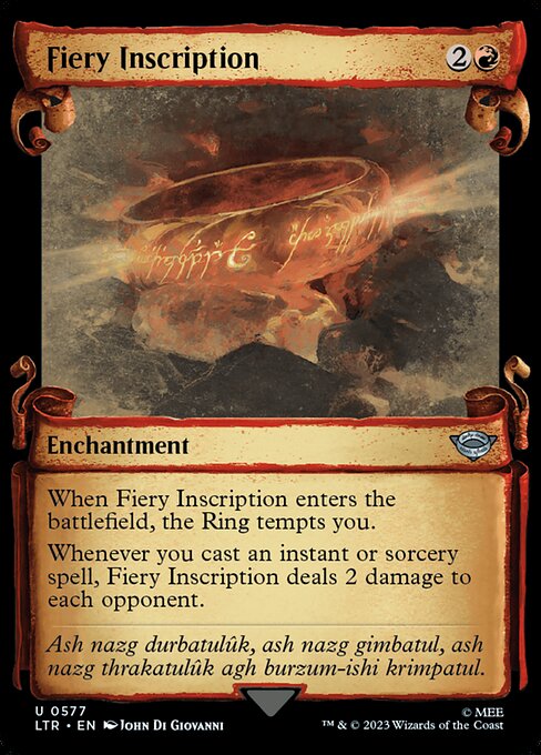 Fiery Inscription — art by John Di Giovanni