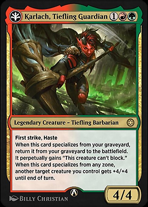 Karlach, Tiefling Guardian — art by Billy Christian
